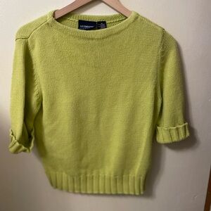 Liz Claborne, Liz sport sweater size medium in pretty green 1/2 sleeve